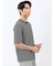 ストレッチ ボーダー クルーネック 5分袖 Tシャツ