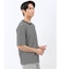 ストレッチ ボーダー クルーネック 5分袖 Tシャツ