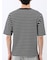 ストレッチ ボーダー クルーネック 5分袖 Tシャツ