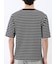 ストレッチ ボーダー クルーネック 5分袖 Tシャツ