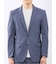 クロスストレッチ スリムフィット 2ボタンジャケット 青(セットアップ可能)
