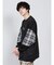 セマンティックデザイン チェックパーツ クルーネック長袖BIGプルオーバー