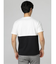 セマンティックデザイン バイカラー切替 Vネック半袖Tシャツ