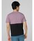 セマンティックデザイン バイカラー切替 Vネック半袖Tシャツ