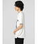 セマンティックデザイン 切替カレッジ Vネック半袖ルーズTシャツ
