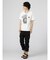 セマンティックデザイン 切替カレッジ Vネック半袖ルーズTシャツ