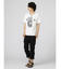 セマンティックデザイン 切替カレッジ Vネック半袖ルーズTシャツ