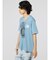 セマンティックデザイン 切替カレッジ Vネック半袖ルーズTシャツ