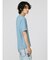 セマンティックデザイン 切替カレッジ Vネック半袖ルーズTシャツ