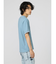 セマンティックデザイン 切替カレッジ Vネック半袖ルーズTシャツ