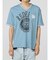 セマンティックデザイン 切替カレッジ Vネック半袖ルーズTシャツ