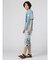 セマンティックデザイン 切替カレッジ Vネック半袖ルーズTシャツ