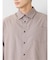 セマンティックデザイン レーヨン混 ネックレス付 長袖BIGシャツ