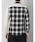 セマンティックデザイン 起毛チェック無地 クレイジーボタンダウン長袖シャツ