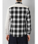 セマンティックデザイン 起毛チェック無地 クレイジーボタンダウン長袖シャツ