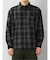 セマンティックデザイン レーヨン混 チェック柄 長袖BIGシャツ