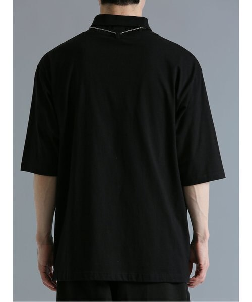 ネックレス付き タートル半袖ルーズTシャツ｜セマンティック