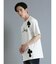 クロスアップリケ クルーネック半袖ルーズTシャツ