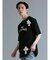 クロスアップリケ クルーネック半袖ルーズTシャツ