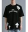 クロスアップリケ クルーネック半袖ルーズTシャツ