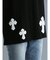 クロスアップリケ クルーネック半袖ルーズTシャツ
