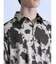 ムラ柄プリント 長袖シャツコート