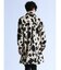 ムラ柄プリント 長袖シャツコート