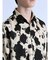 ムラ柄プリント 長袖シャツコート