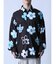フラワー柄 長袖ドルマンシャツ