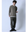 ふくれジャガード フェイクキーネック長袖Tシャツ
