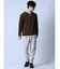 ふくれジャガード フェイクキーネック長袖Tシャツ
