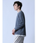 ふくれジャガード フェイクキーネック長袖Tシャツ