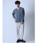 ふくれジャガード フェイクキーネック長袖Tシャツ