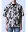 スカーフ柄 オープンカラー半袖シャツ