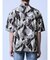 スカーフ柄 オープンカラー半袖シャツ
