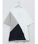 斜め切替 クルーネック半袖Tシャツ