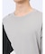 斜め切替 クルーネック半袖Tシャツ