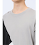 斜め切替 クルーネック半袖Tシャツ