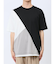 斜め切替 クルーネック半袖Tシャツ