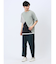 斜め切替 クルーネック半袖Tシャツ