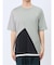 斜め切替 クルーネック半袖Tシャツ