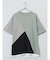 斜め切替 クルーネック半袖Tシャツ
