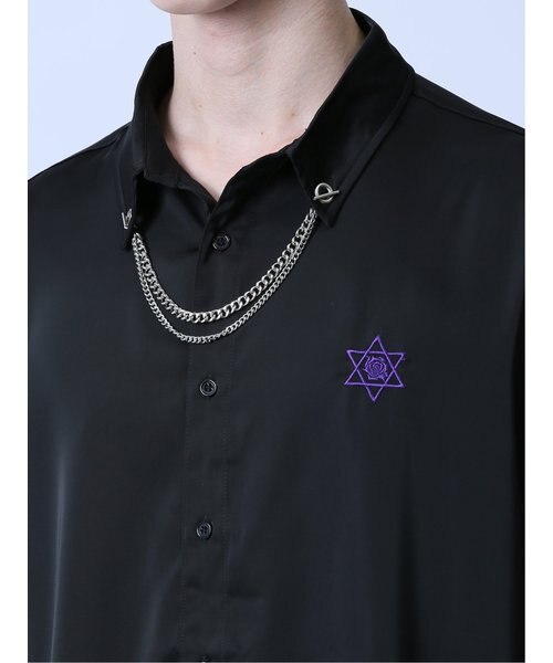 サイコネーション/PSYCHONATION チェーン付き 振袖シャツ