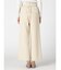 ストレッチ ベルト付 ノータックワイドパンツ