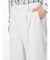 麻調合繊 セットアップ ワイドパンツ ライトグレー