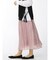 m.f.エディトリアル プラチナシフォン ギャザーロングスカート