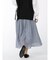 m.f.エディトリアル プラチナシフォン ギャザーロングスカート