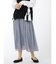 m.f.エディトリアル プラチナシフォン ギャザーロングスカート