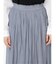 m.f.エディトリアル プラチナシフォン ギャザーロングスカート