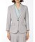 m.f.エディトリアル エリコワルツ 1ボタン7分袖ジャケット＋パンツ ライトグレー